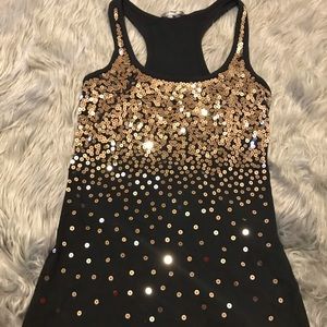 Sequined Racerback Tank